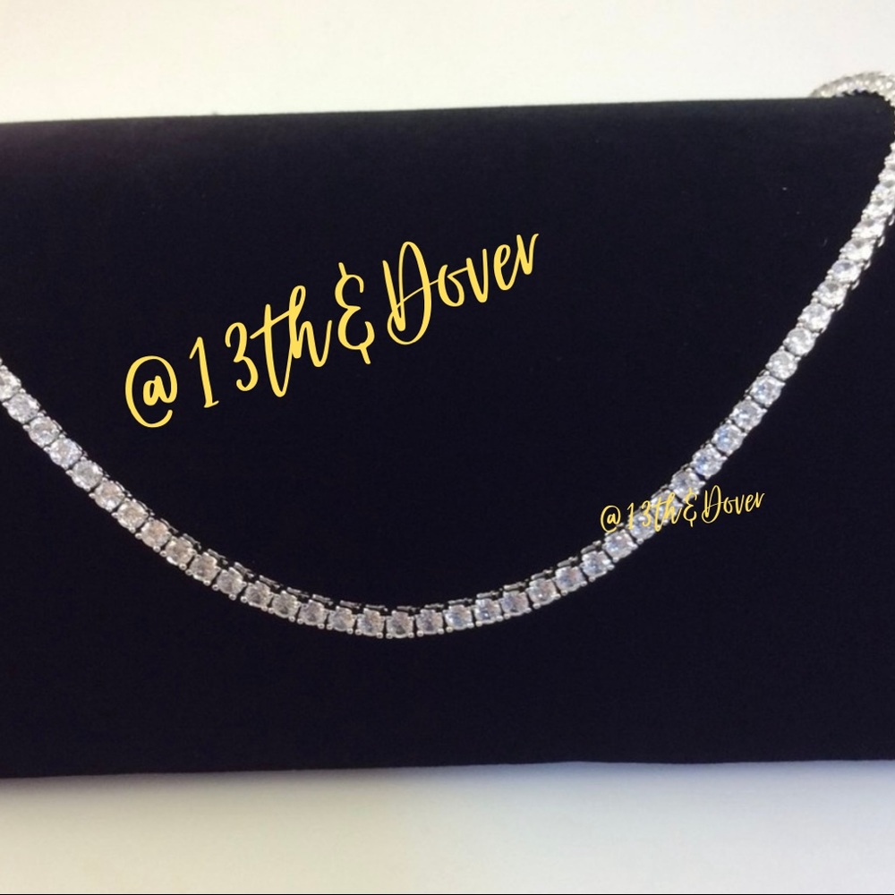 18k Tennis Necklace - Picture 11 of 16
